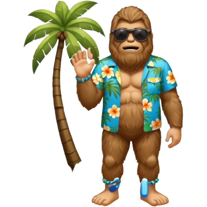 Big foot at the beach emoji