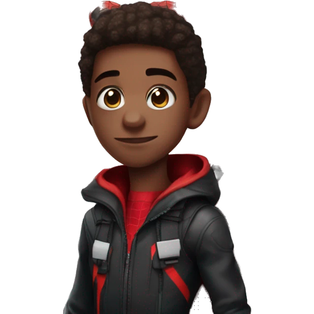 Miles Morales con ojos de corazón  emoji