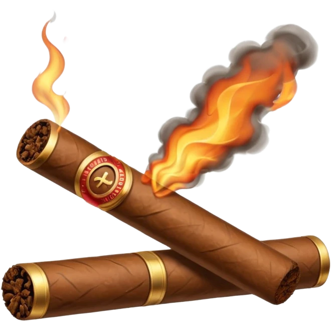 cigar with a prohibition symbol emoji