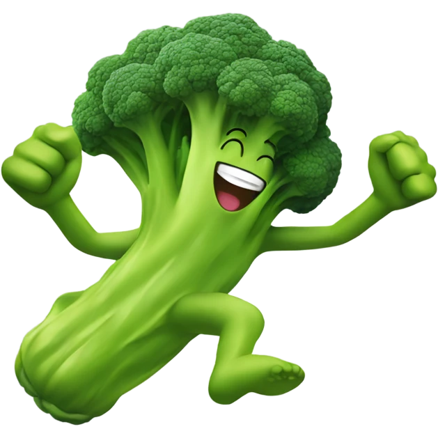 sprinting broccoli joyfully  emoji