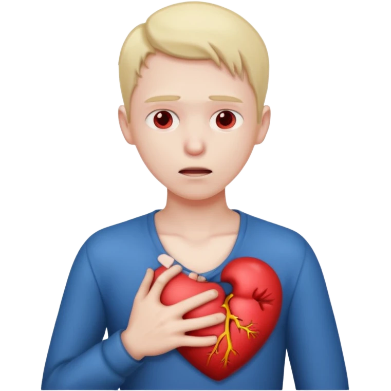 heart thumping out of chest person emoji