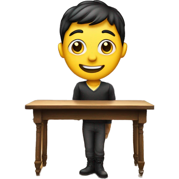 boy on stage, theatre is on background emoji
