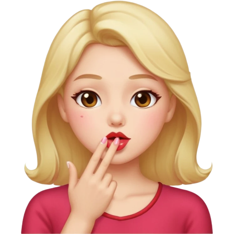 blowing a kiss blushing emoji