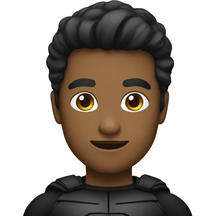 A superhero dressed in black emoji