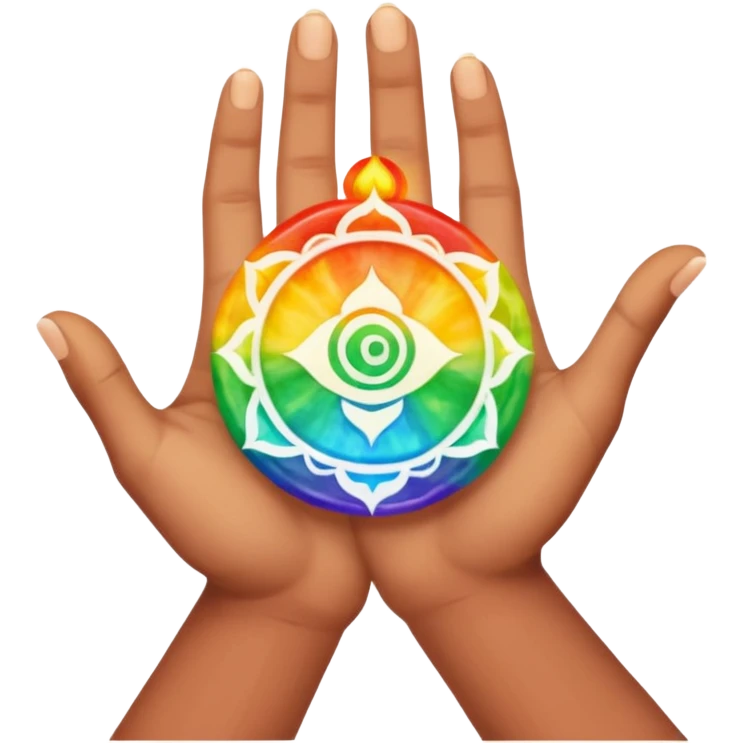 Hand with chakrr emoji
