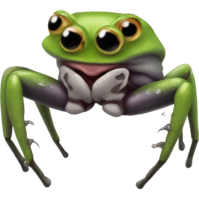 Jumping spider frog heart emoji