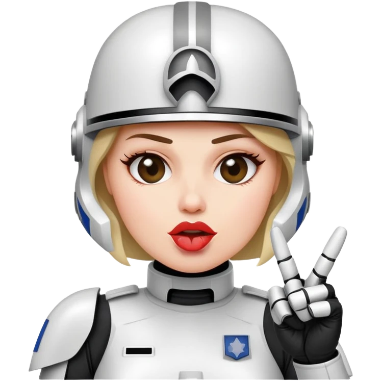 woman star trooper middle finger and face with tongue out  emoji