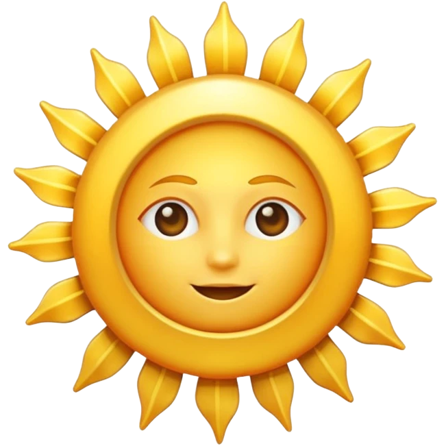 Sun rays emoji