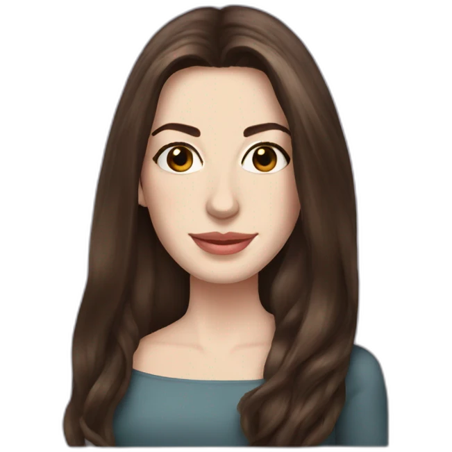 Anne Hathaway with long hair emoji