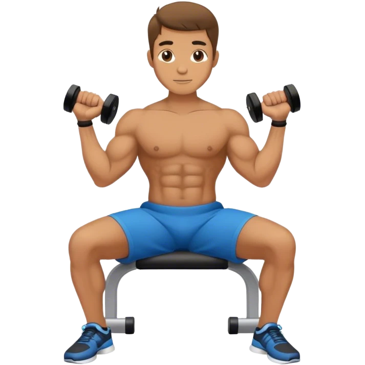 man seated weighted wrist curl emoji