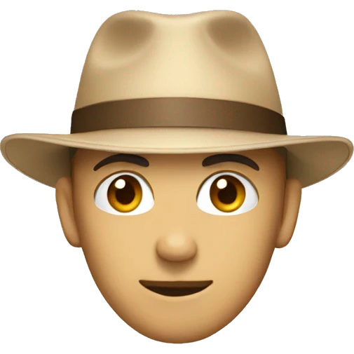 beige hat emoji
