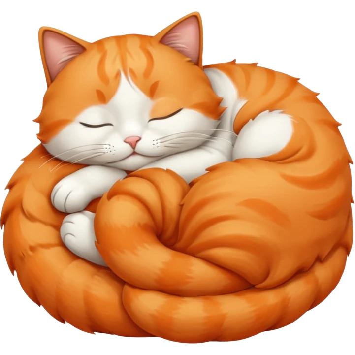 Curled Sleeping Cat emoji