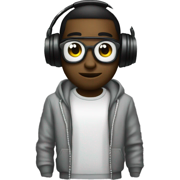 DJ beat maker dark emoji