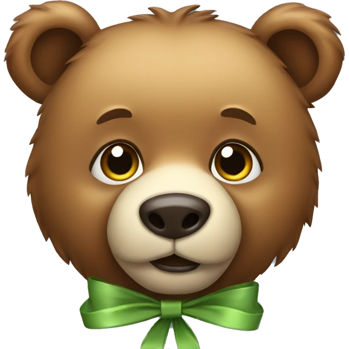 Bear with a bow emoji