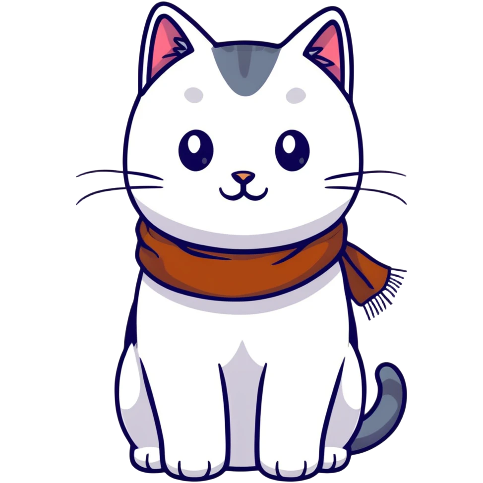 cat with a scarf emoji