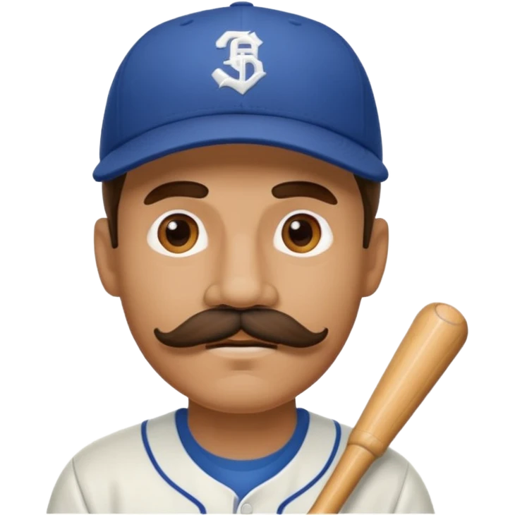 viejo bigote gorra beisbol emoji