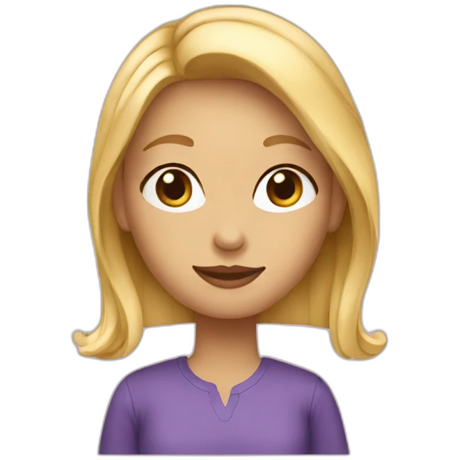 Une fille blonde emoji