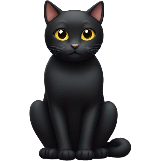 black cat sitting emoji