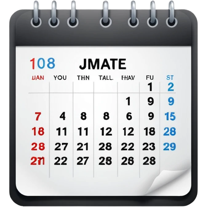 calendar with a single date highlighted emoji
