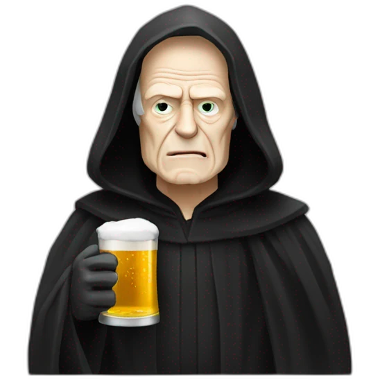 Empreur palpatine qui boit une biere emoji