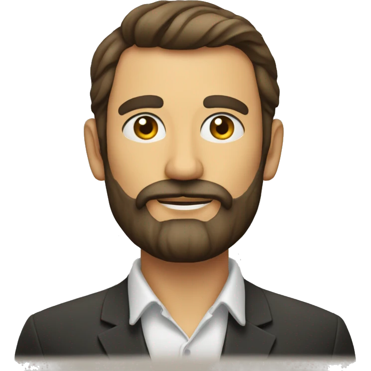 Hombre con barba en el menton emoji