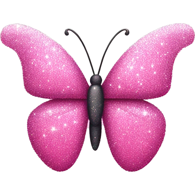 Pink sparkly butterfly emoji