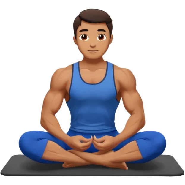 man doing Russian twist emoji