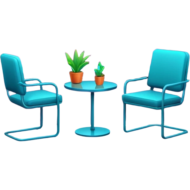 Window with neon reflection, empty chair, Apartment Windows. emoji