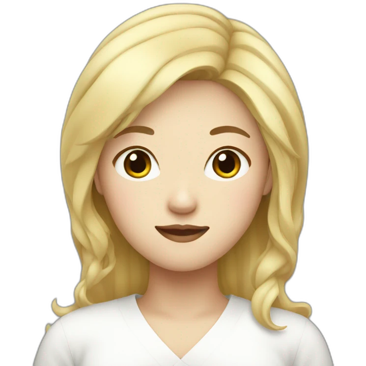 korean blond woman emoji