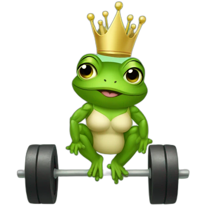 queen of frogs doing crossfit emoji