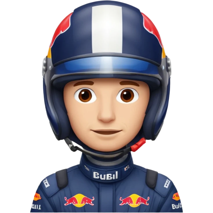 Red bull driver full face covers only helmet invisible f1  emoji