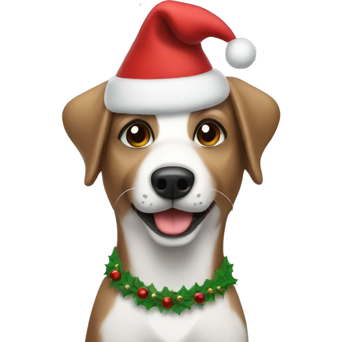 Christmas dog  emoji