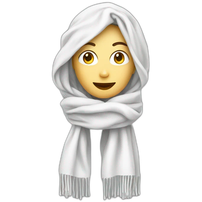 large white scarf emoji