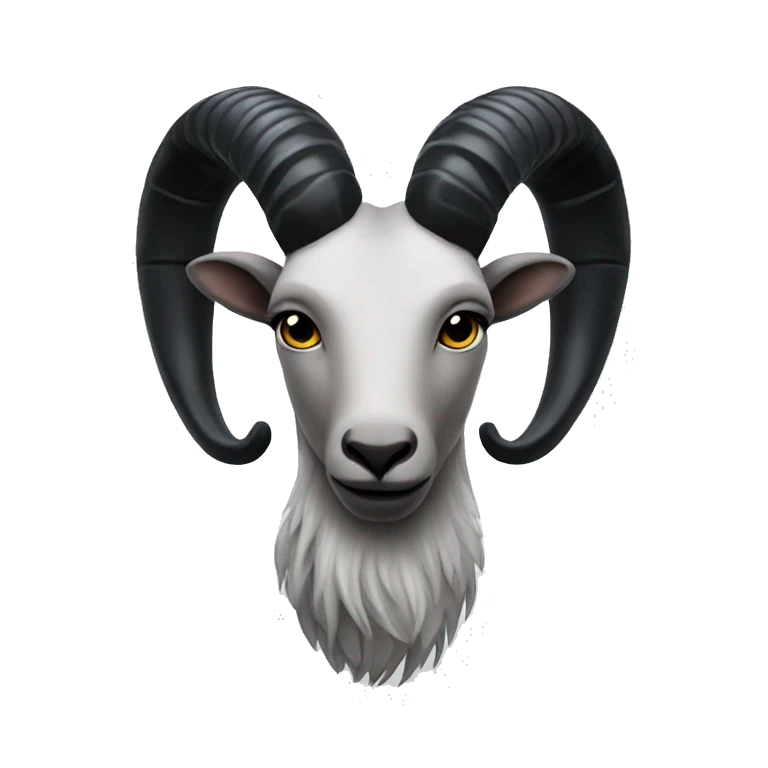 Black Capricorn zodiac sign  emoji