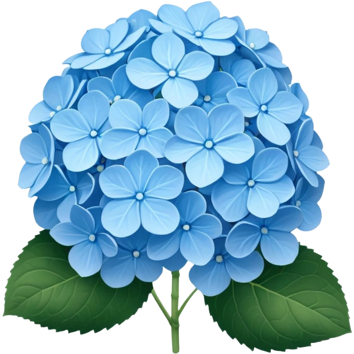 Light blue hydrangea emoji