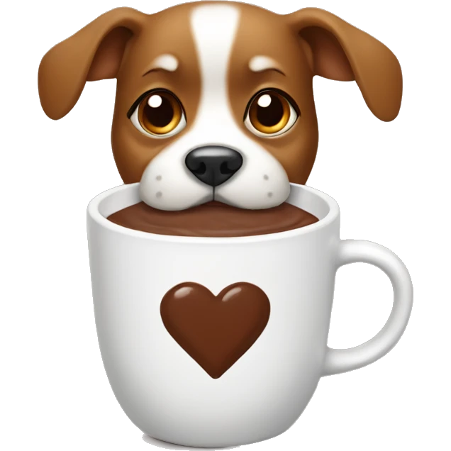 dog with hot chocolate emoji