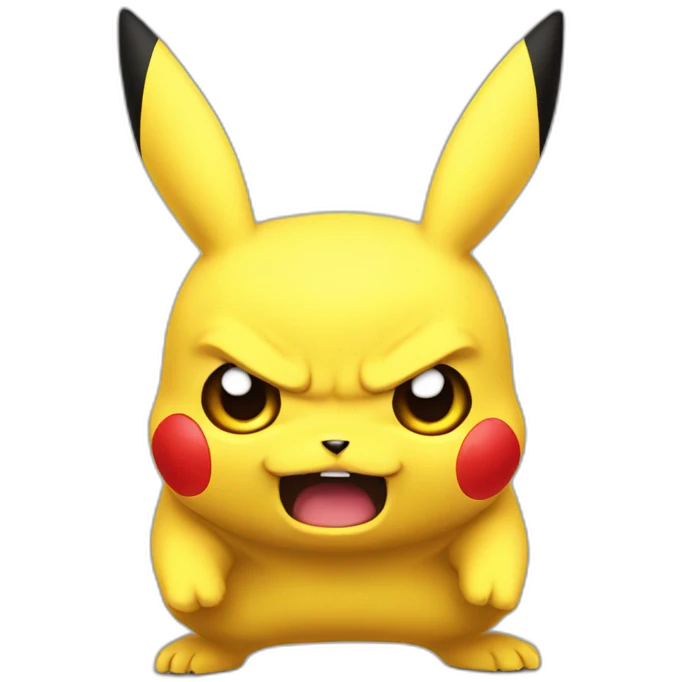 Pikachu angry emoji