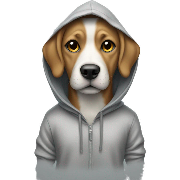 Dog with a hoodie emoji