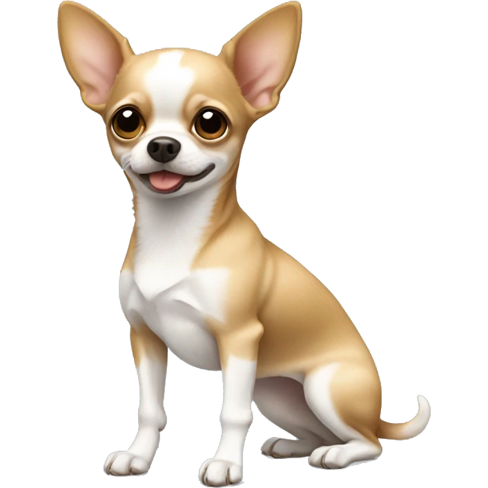 Light brown and white chihuahua emoji