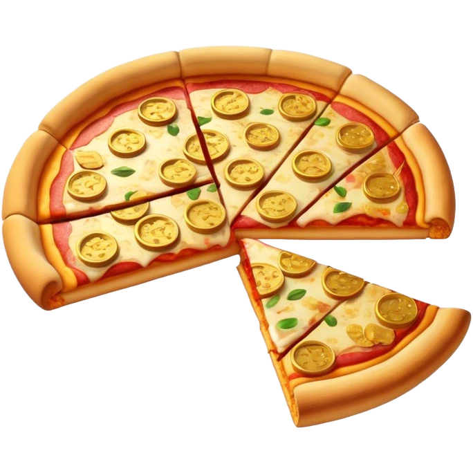 Pizza with gold bars emoji