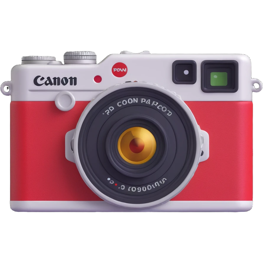 high quality 3D emoji of a Canon P rangefinder camera, detailed and realistic emoji