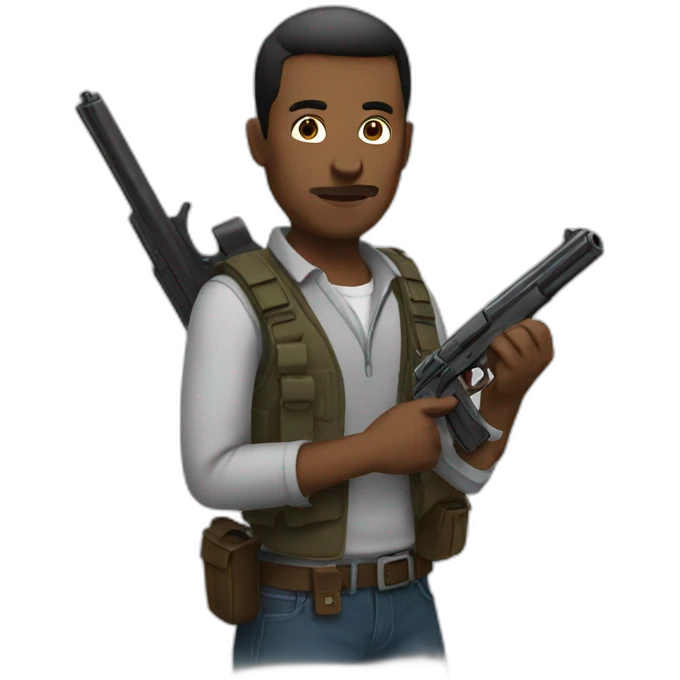 man holding gun emoji
