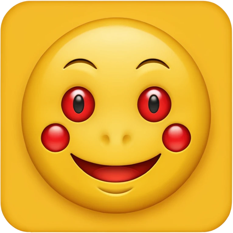 Un smiley avec les yeux rouge  emoji