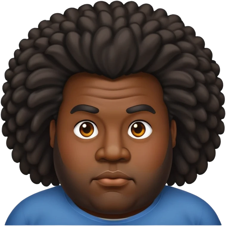 Big fat  black man with big hair emoji