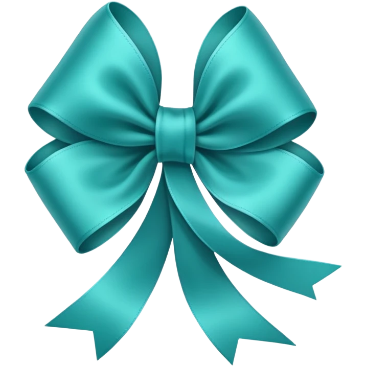 Teal ribbon emoji