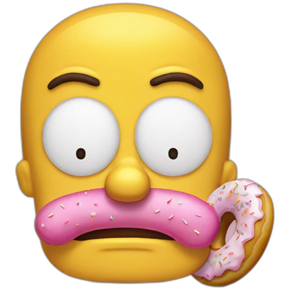Homer eat donuts emoji
