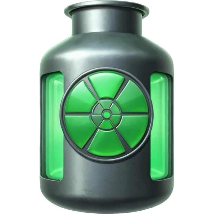 create a very realistic nuclear reactor in green color emoji