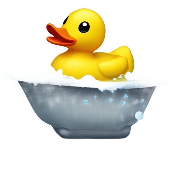 rubber duck in bath  emoji