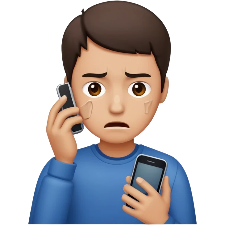 broken with cell phone emoji