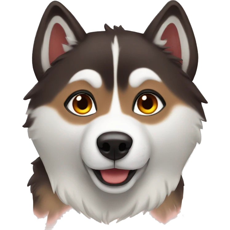 Red husky  emoji